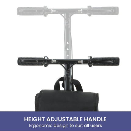 Orthonica Mobility Steel Knee Scooter Walker Steerable Ergonomic Foldable Scooter 10-inch Wheels Height Adjustable Steel Frame 136kg Weight Capacity.