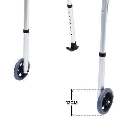 Orthonica Folding Rollator Walker Aluminium Adjustable Handles With Cane Box.