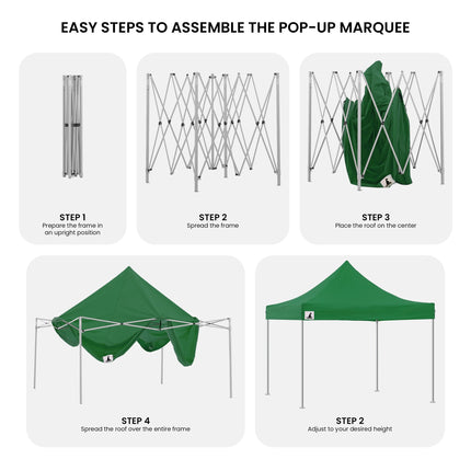 Wallaroo Gazebo Tent Marquee 3x3 Popup Outdoor - Green.