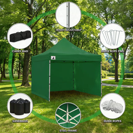 Wallaroo Gazebo Tent Marquee 3x3 Popup Outdoor - Green.