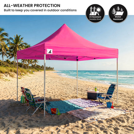 Wallaroo Gazebo Tent Marquee 3x3 PopUp Outdoor Pink.