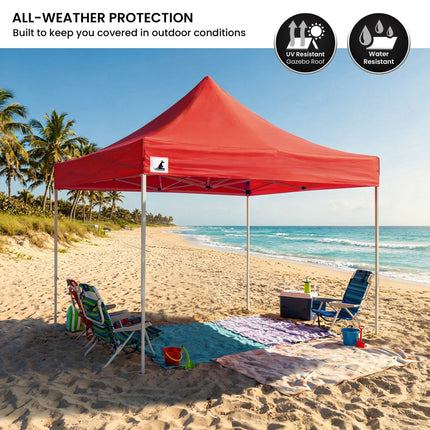 Wallaroo Gazebo Tent Marquee 3x3 PopUp Outdoor  Red.