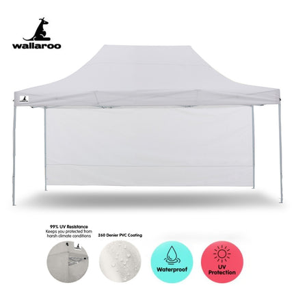 Wallaroo Gazebo Tent Marquee 3x4.5m PopUp Outdoor White.