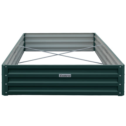 Wallaroo Garden Bed 240 x 120 x 30cm Galvanized Steel - Green.