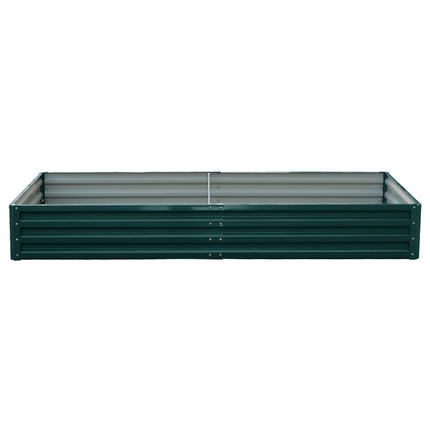 Wallaroo Garden Bed 240 x 120 x 30cm Galvanized Steel - Green.
