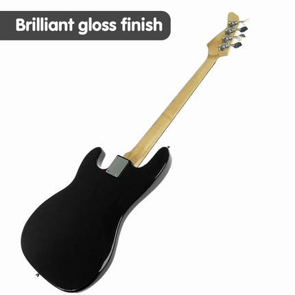 Karrera 39in Electric Guitar Bass Tuner Music 4-String Instrument Full Size Black.