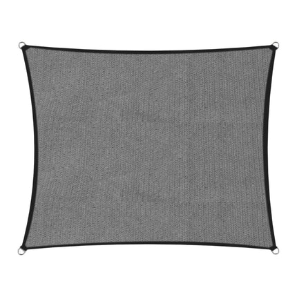 Wallaroo 280gsm Outdoor Square Sun Shade Sail Canopy Grey - 5m X 5m.