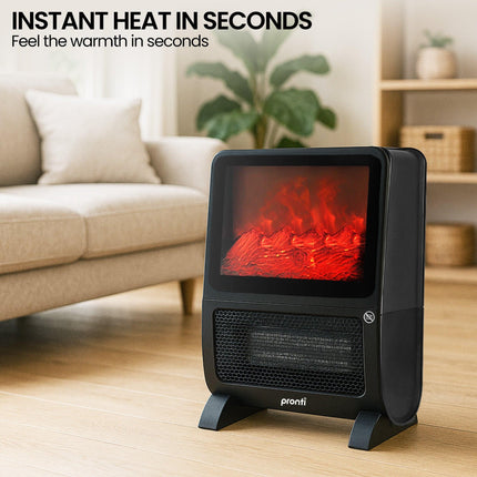 Pronti 2000W 3D Fire PTC Electric Portable Room Heater.