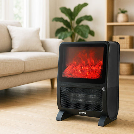 Pronti 2000W 3D Fire PTC Electric Portable Room Heater.