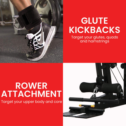 Powertrain Jx-89 Multi Station Home Gym 68kg Weight Cable Machine.