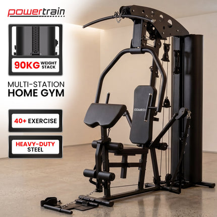 Powertrain Home Multi Gym 560 Full Body Training with 90kg Weight Stack Home Gym.