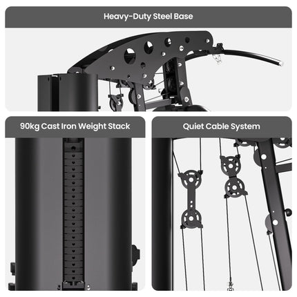 Powertrain Home Multi Gym 560 Full Body Training with 90kg Weight Stack Home Gym.