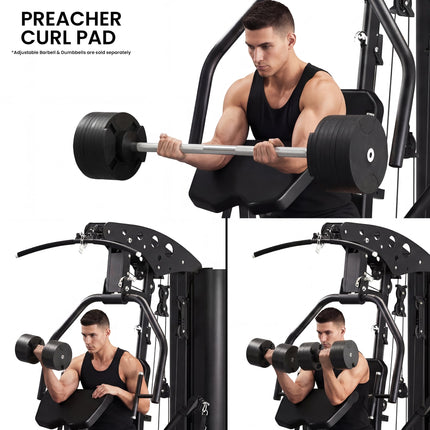 Powertrain Home Multi Gym 560 Full Body Training with 90kg Weight Stack Home Gym.