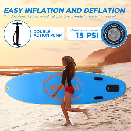 Kahuna Hana Inflatable Stand Up Paddle Board 10FT w/ iSUP Accessories.