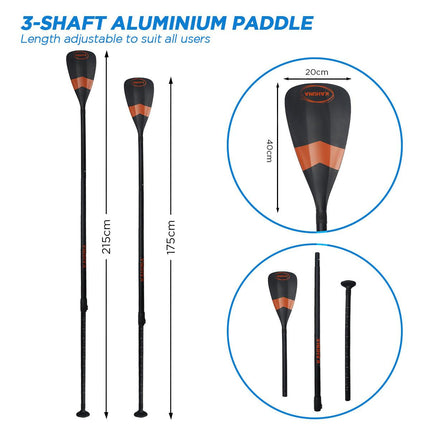 Kahuna Hana Inflatable Stand Up Paddle Board 10FT w/ iSUP Accessories.