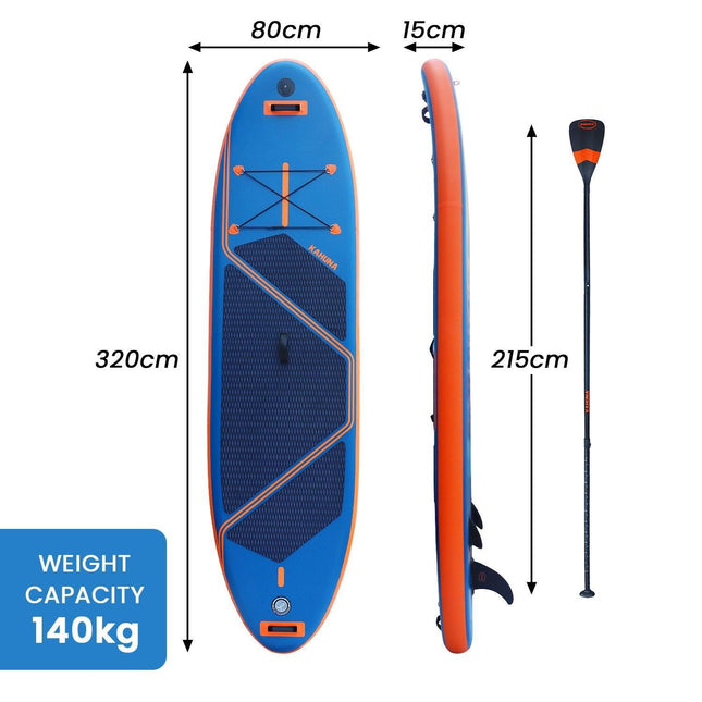 Kahuna Kai Premium Sports 10.6FT Inflatable Paddle Board.