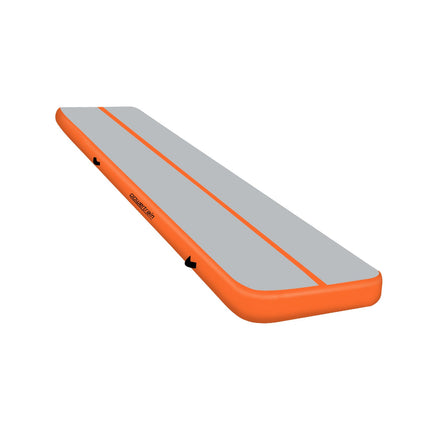 Powertrain Airtrack 20cm Thick 3m x 1m Inflatable Gymnastics Tumbling Mat Air Track - Orange.