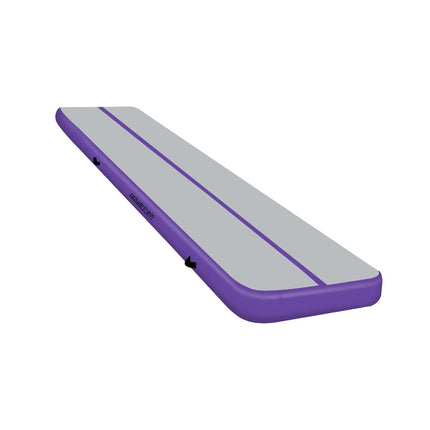 Powertrain Airtrack 20cm Thick 4m x 1m Inflatable Gymnastics Tumbling Mat Air Track - Purple.