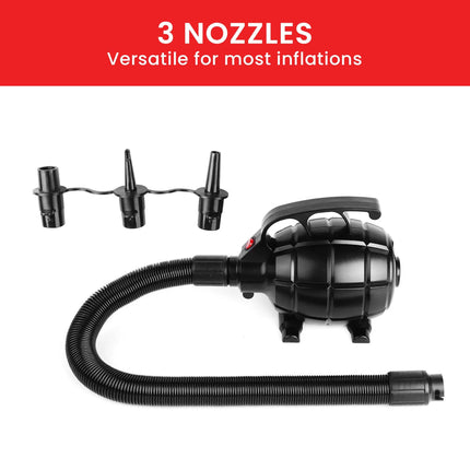 Kahuna 500w Isup Electric Air Pump - Efficient Inflatable Device For Rapid Airflow, Use For Airtrack Mats, Rafts, Air Mattresses, Pool Toys.