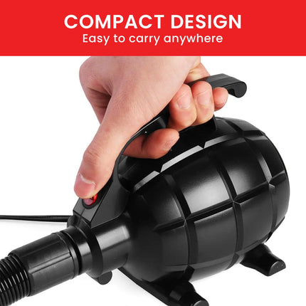 Kahuna 500w Isup Electric Air Pump - Efficient Inflatable Device For Rapid Airflow, Use For Airtrack Mats, Rafts, Air Mattresses, Pool Toys.