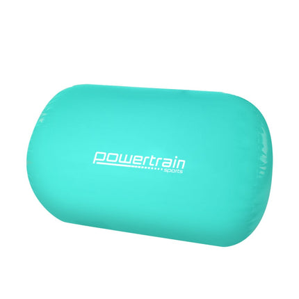 Powertrain Sports Inflatable Gymnastics Air Barrel Exercise Roller 120 x 75cm - Green.