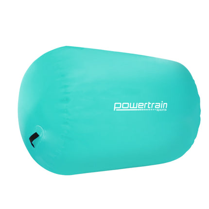 Powertrain Sports Inflatable Gymnastics Air Barrel Exercise Roller 120 x 75cm - Green.
