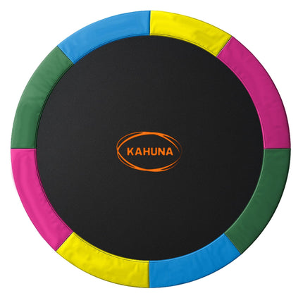 Kahuna 6ft Trampoline Replacememnt Safety Pad Cover and Spring Jumping Bounce Mat Rainbow.
