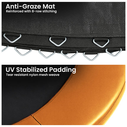 Kahuna 14ft Replacement Trampoline Safety Pad Cover and Jumping Spring Mat - Orange.