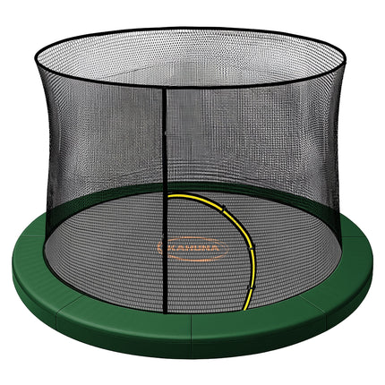 Kahuna 16ft Trampoline Pad and Net - Green.