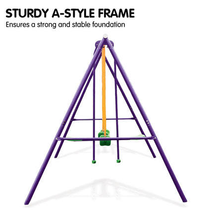 Kahuna Kids 4-Seater Swing Set Purple Green.
