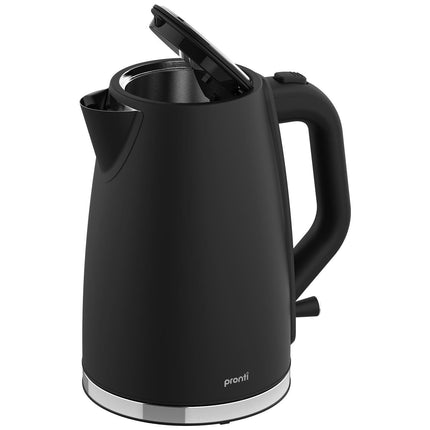 Pronti Silver Noir Collection 1.7L Electric Kettle.