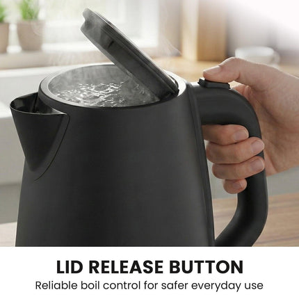 Pronti Silver Noir Collection 1.7L Electric Kettle.