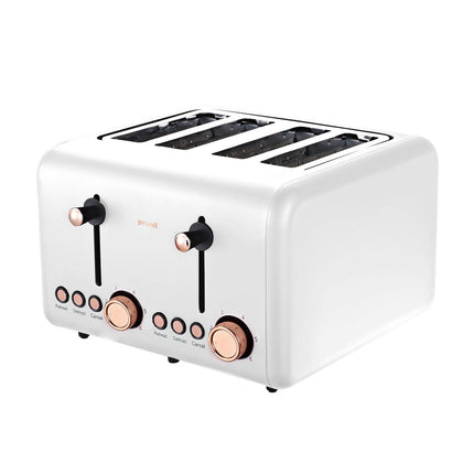 Pronti Rose Trim Collection Toaster & Kettle Bundle - White.