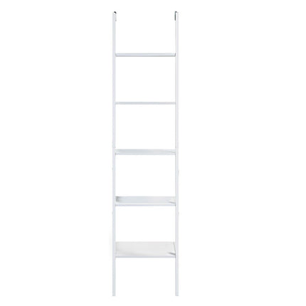 Sarantino Amelia 5-Tier Ladder Shelf in White.