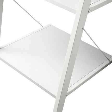 Sarantino Amelia 5-Tier Ladder Shelf in White.