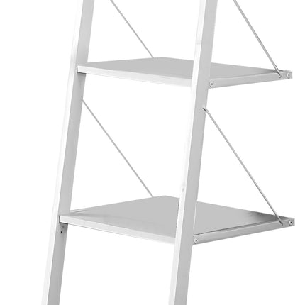 Sarantino Amelia 5-Tier Ladder Shelf in White.