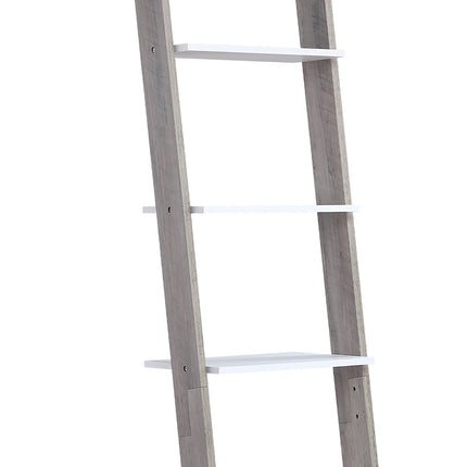 Sarantino Mira 5-tier Ladder Shelf In White And Grey Oak.