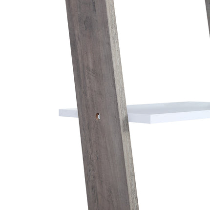 Sarantino Mira 5-tier Ladder Shelf In White And Grey Oak.