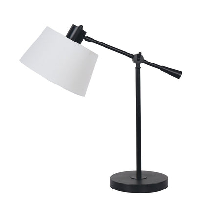 Sarantino Adjustable Metal Table Lamp In Black.