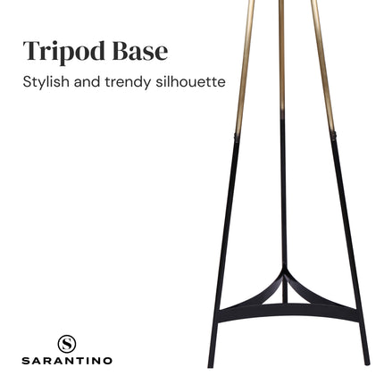 Sarantino Metal Tripod Electric Floor Lamp Gradient Finish.