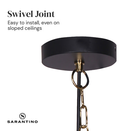 Sarantino Black and Gold Pendant Light.
