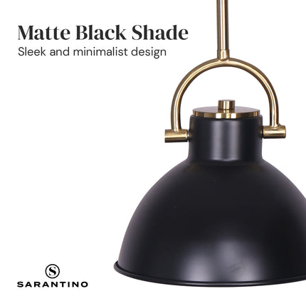 Sarantino Black and Gold Pendant Light.