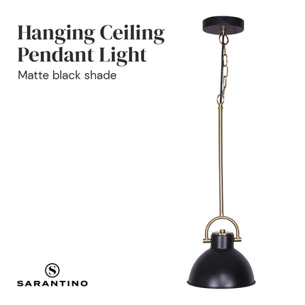 Sarantino Black and Gold Pendant Light.