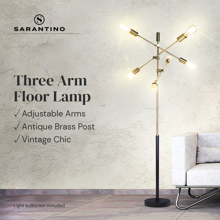 Sarantino 6-Light Metal Sputnik Floor Lamp.