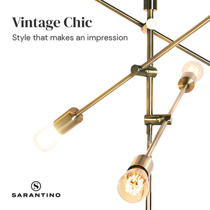 Sarantino 6-Light Metal Sputnik Floor Lamp.