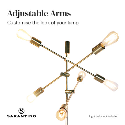 Sarantino 6-Light Metal Sputnik Floor Lamp.