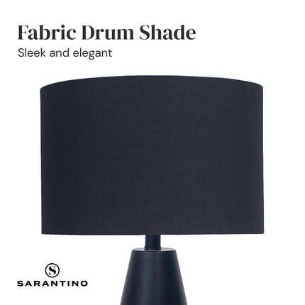 Sarantino Metal Table Lamp in Black and Gold.