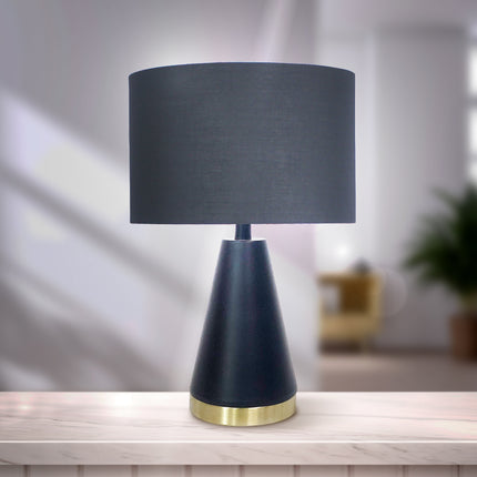 Sarantino Metal Table Lamp in Black and Gold.