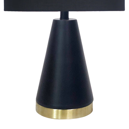 Sarantino Metal Table Lamp in Black and Gold.
