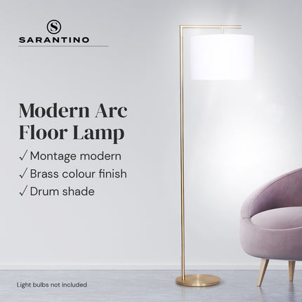 Sarantino 90-Degree Modern Arc Floor Lamp.